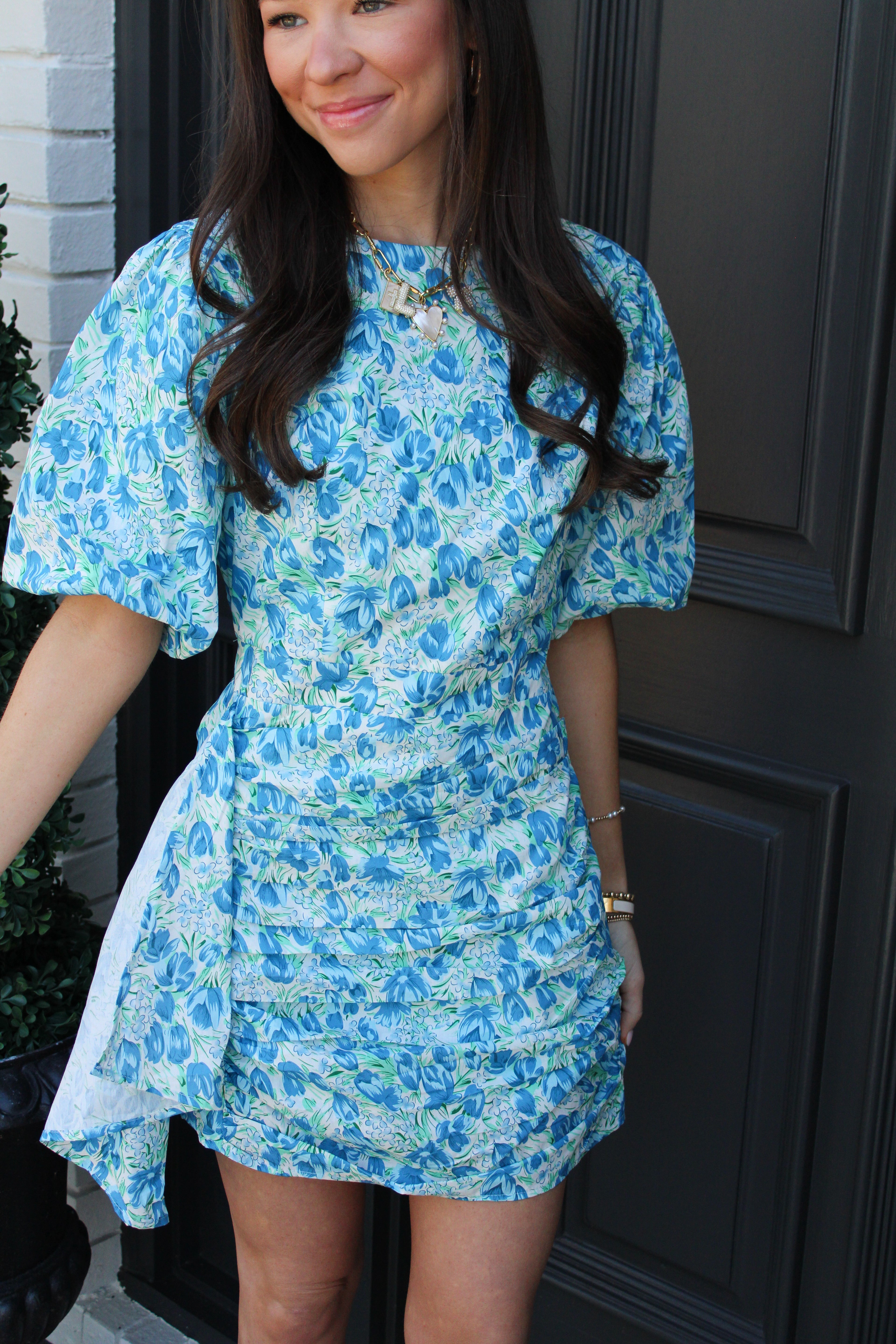 Spring Floral Tie Dress