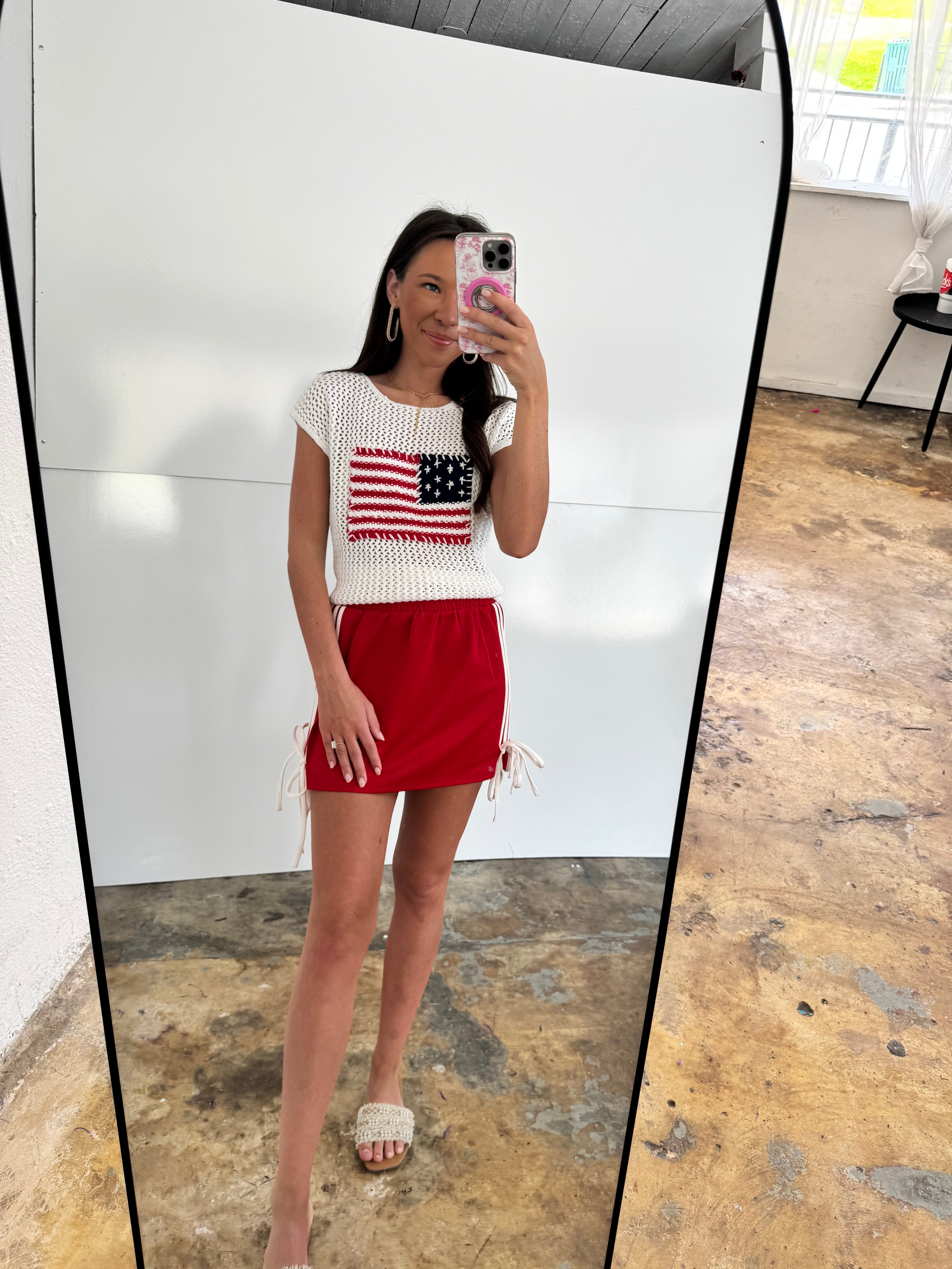 American Red Active Skirt