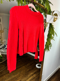 Red Merry Sweater Top