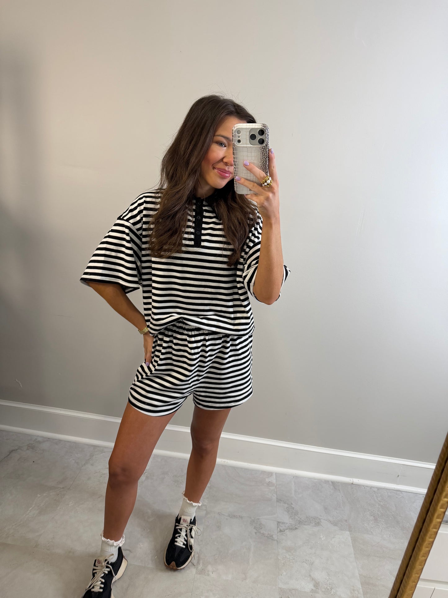 Black & White Striped Set