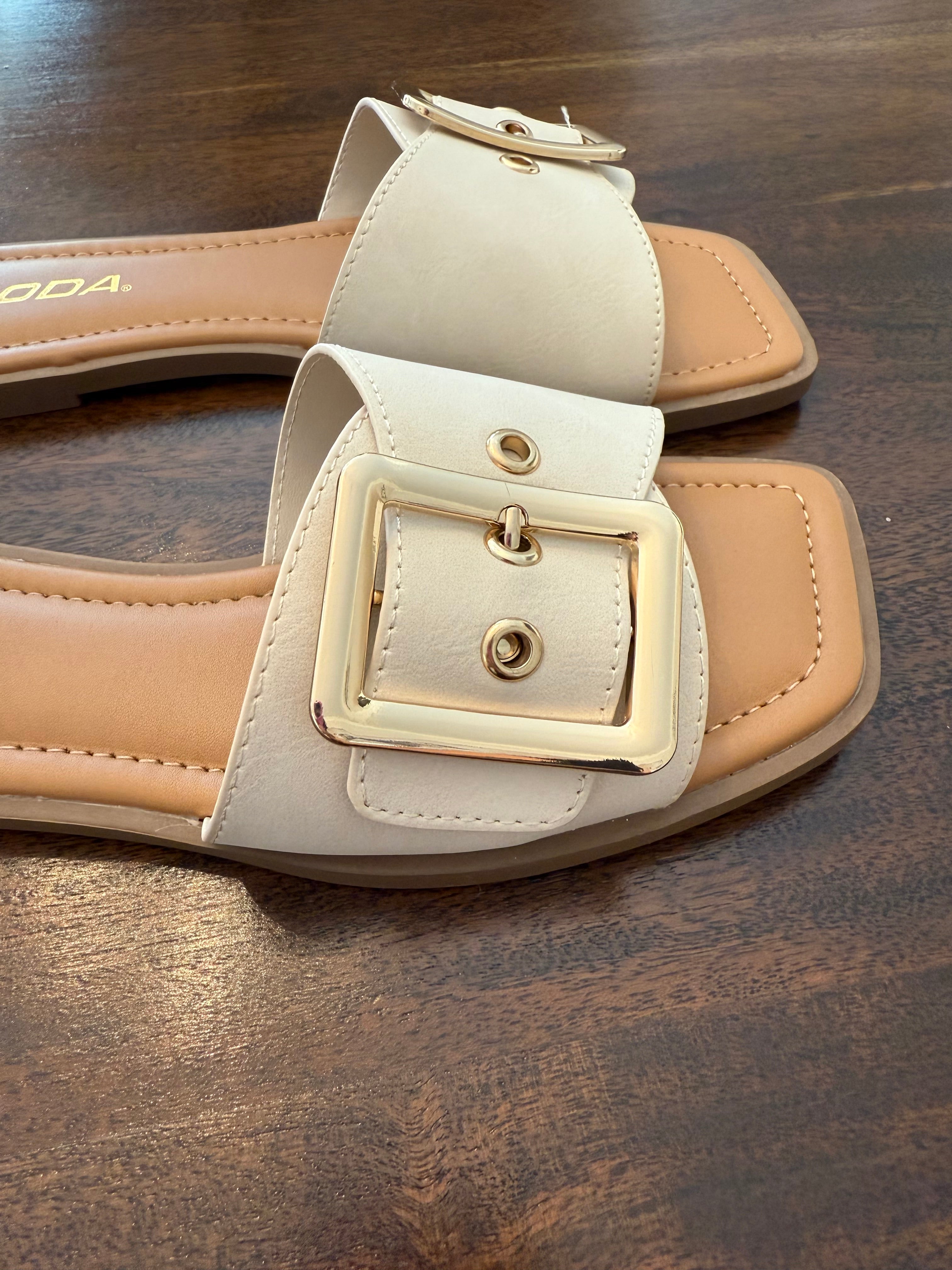 Tan Buckle Shoes