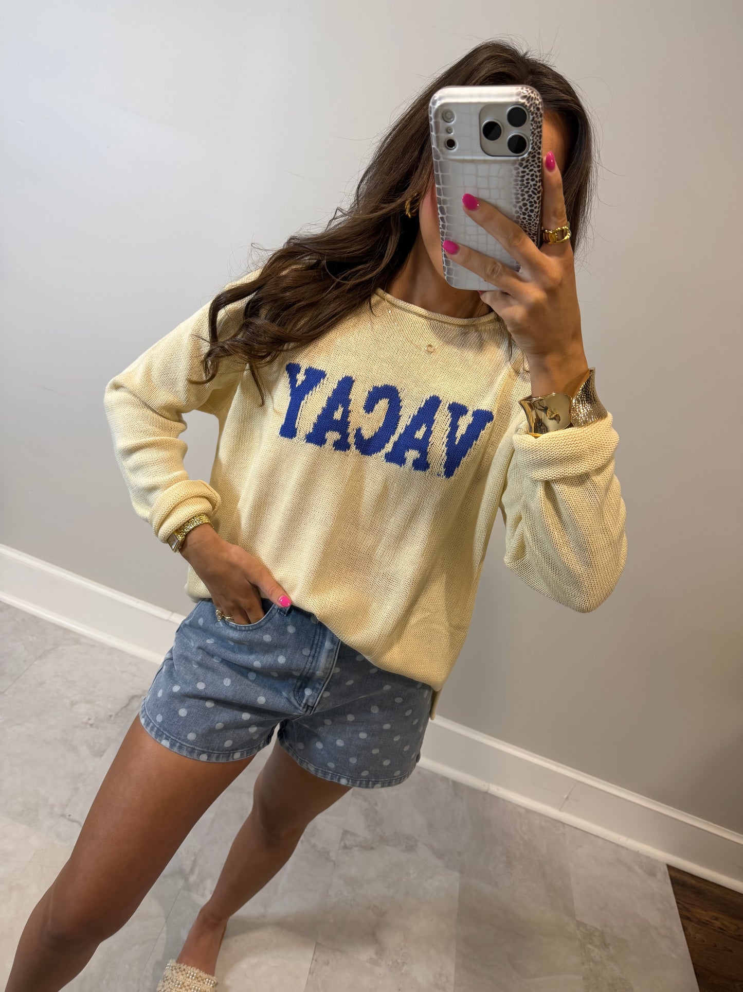 Yellow VACAY Sweater