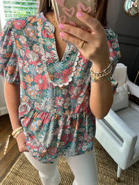 Rachel Floral Top ( Final sale)