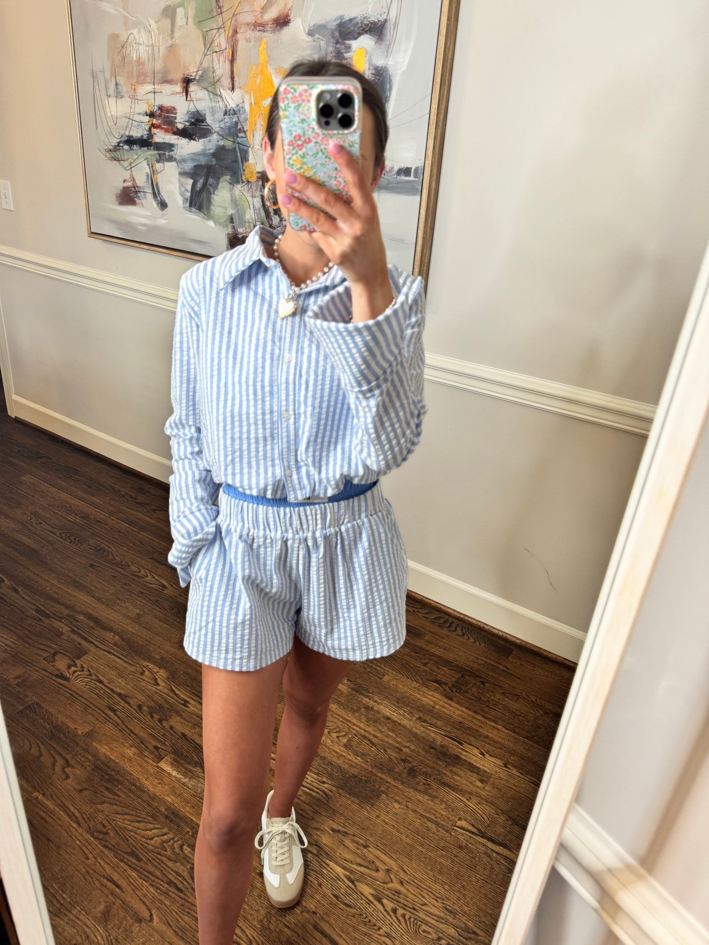 Blue Striped Set
