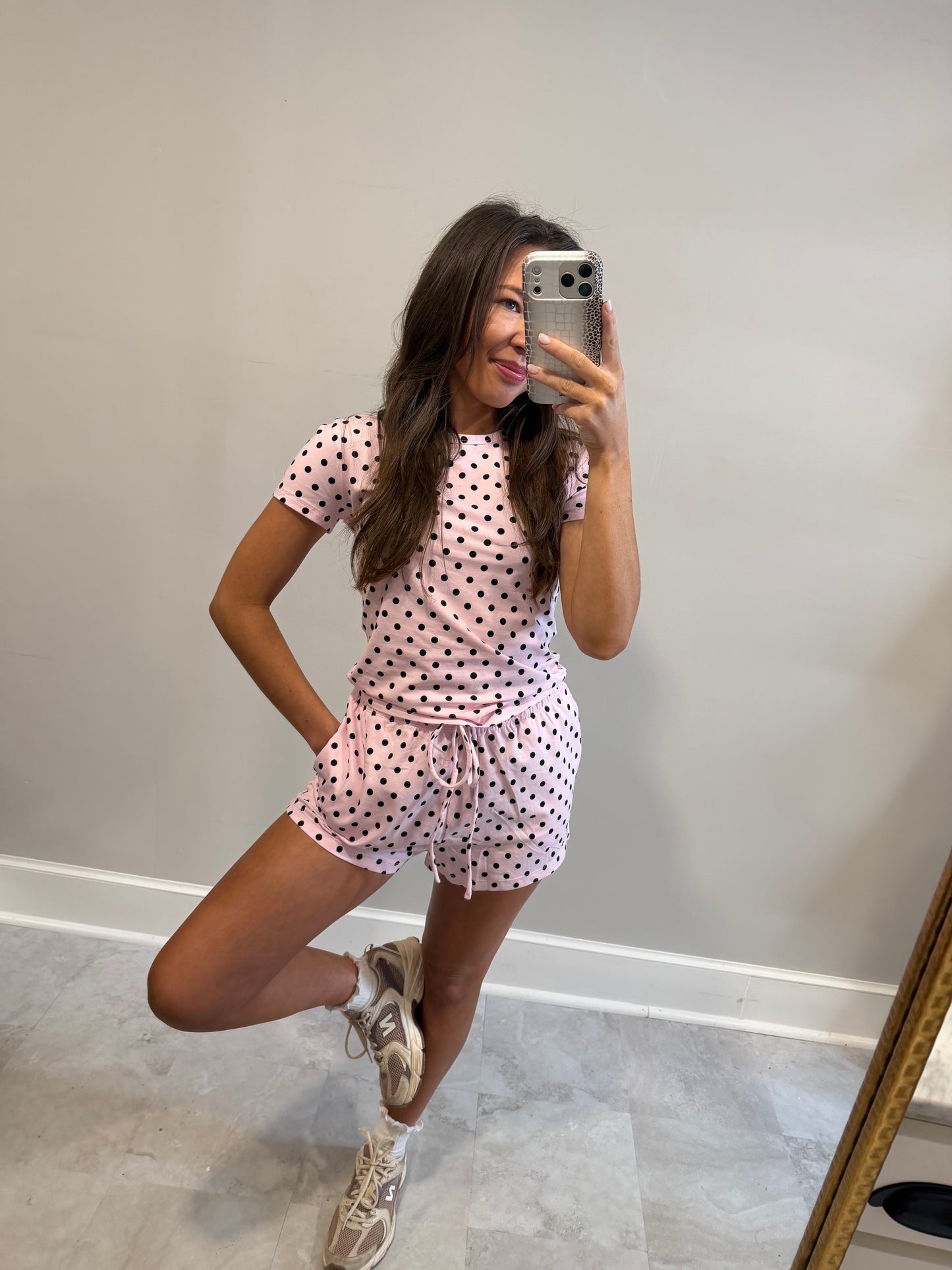 Pink Polka Dot Set