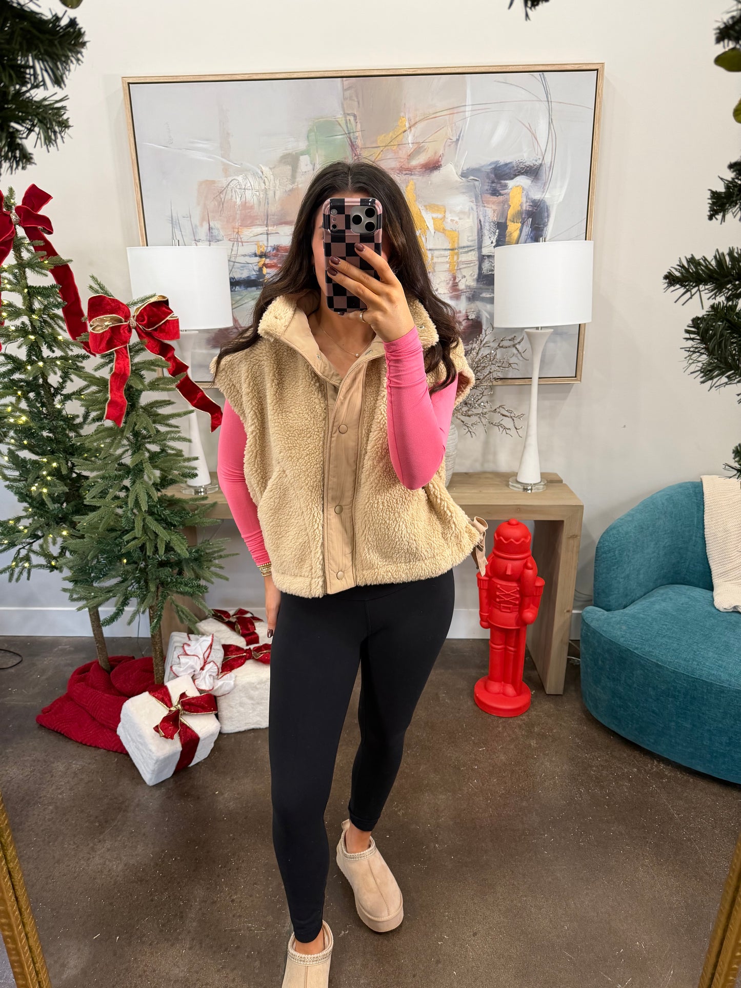 Tan Sherpa Vest