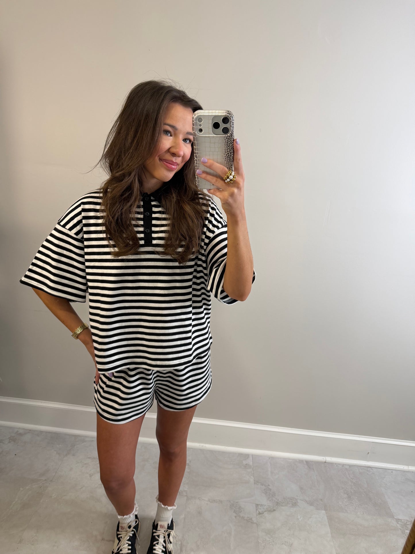 Black & White Striped Set