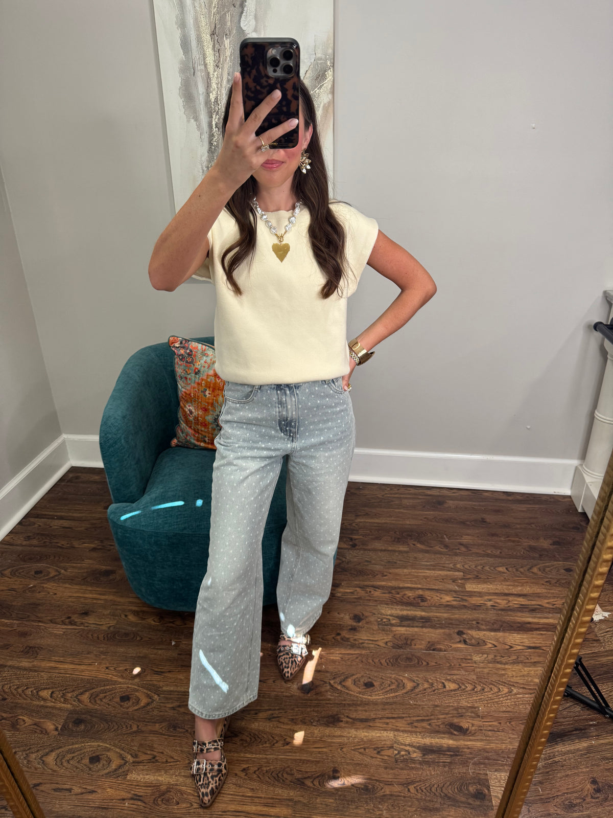 Cream Sweater Top