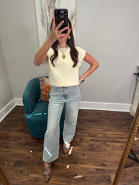 Cream Sweater Top