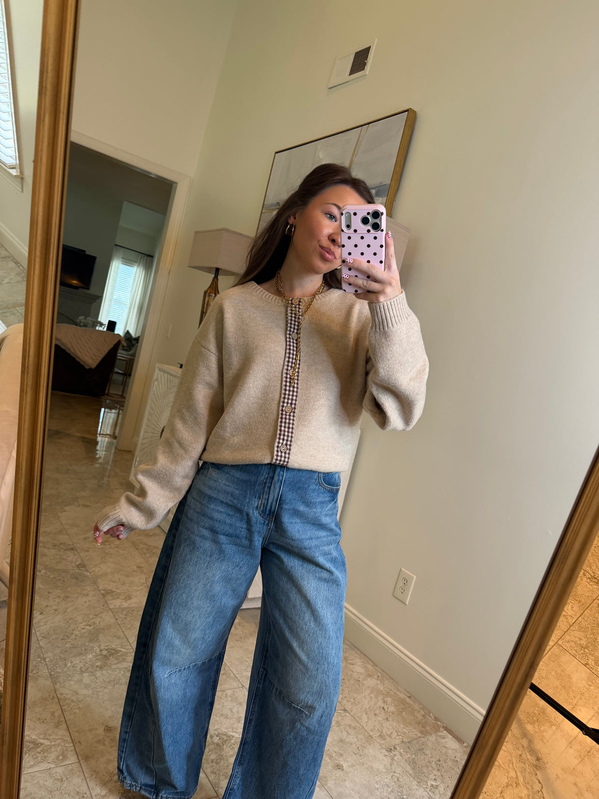 Madi Gingham Sweater