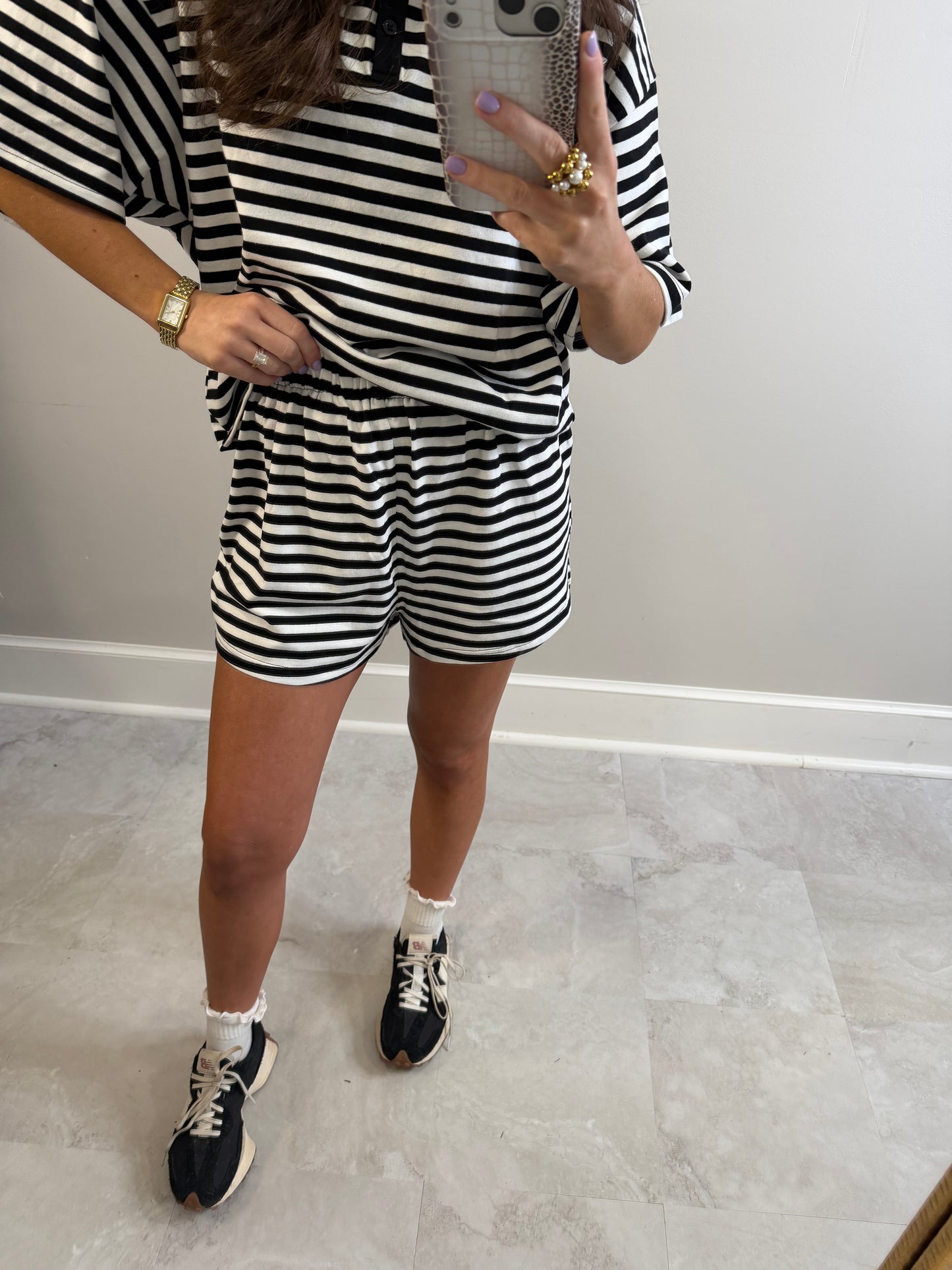 Black & White Striped Set