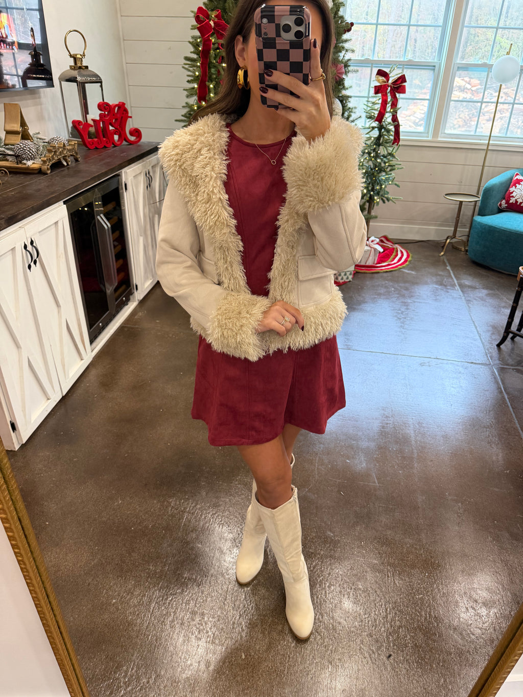 Red Velvet Mandi Babydoll Dress