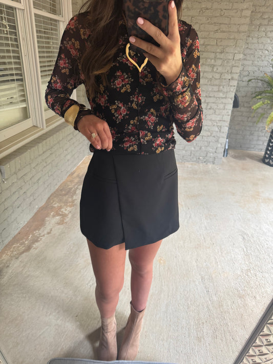 Black Dinner Skort