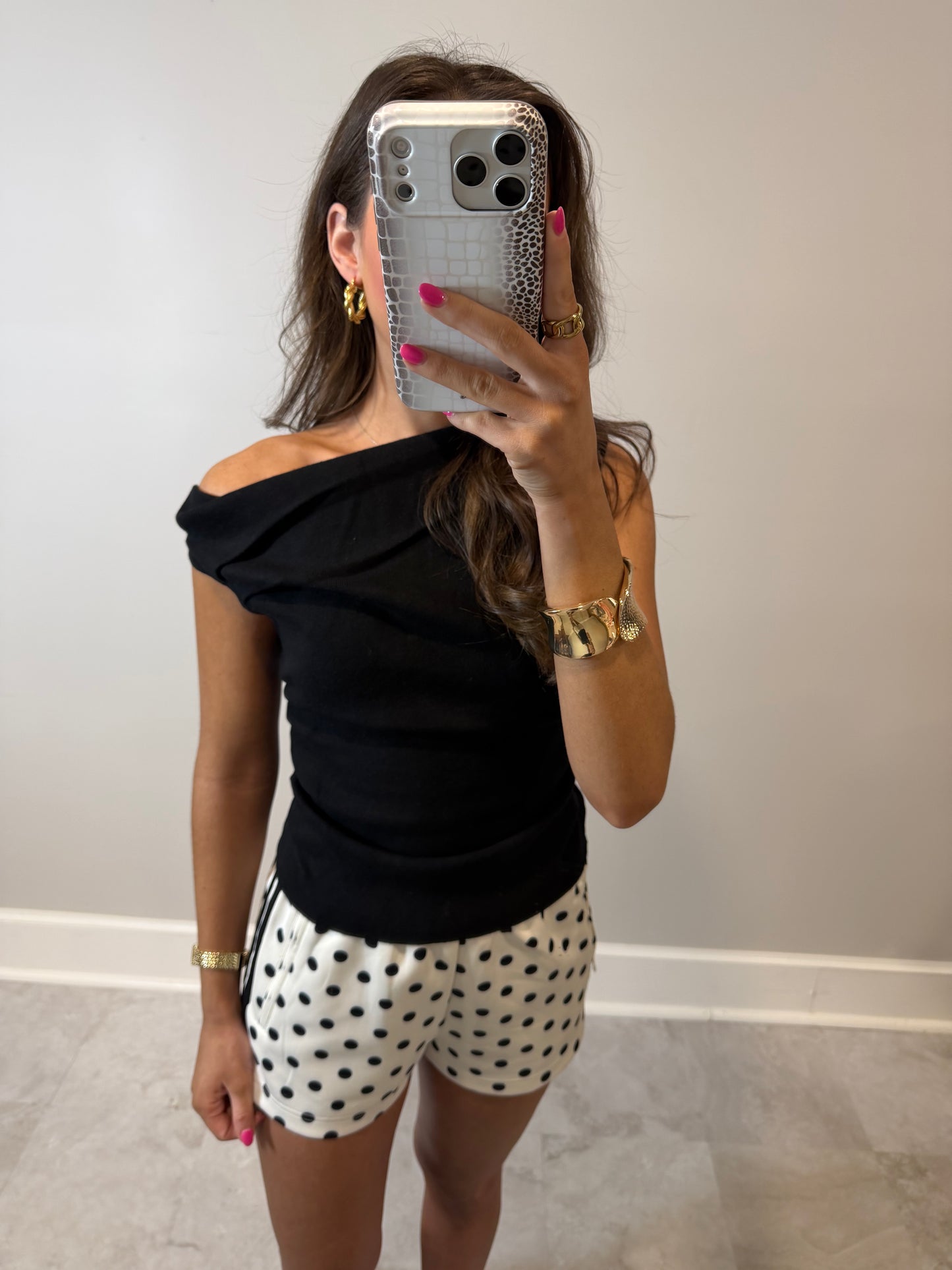 Black Polka Dot Shorts