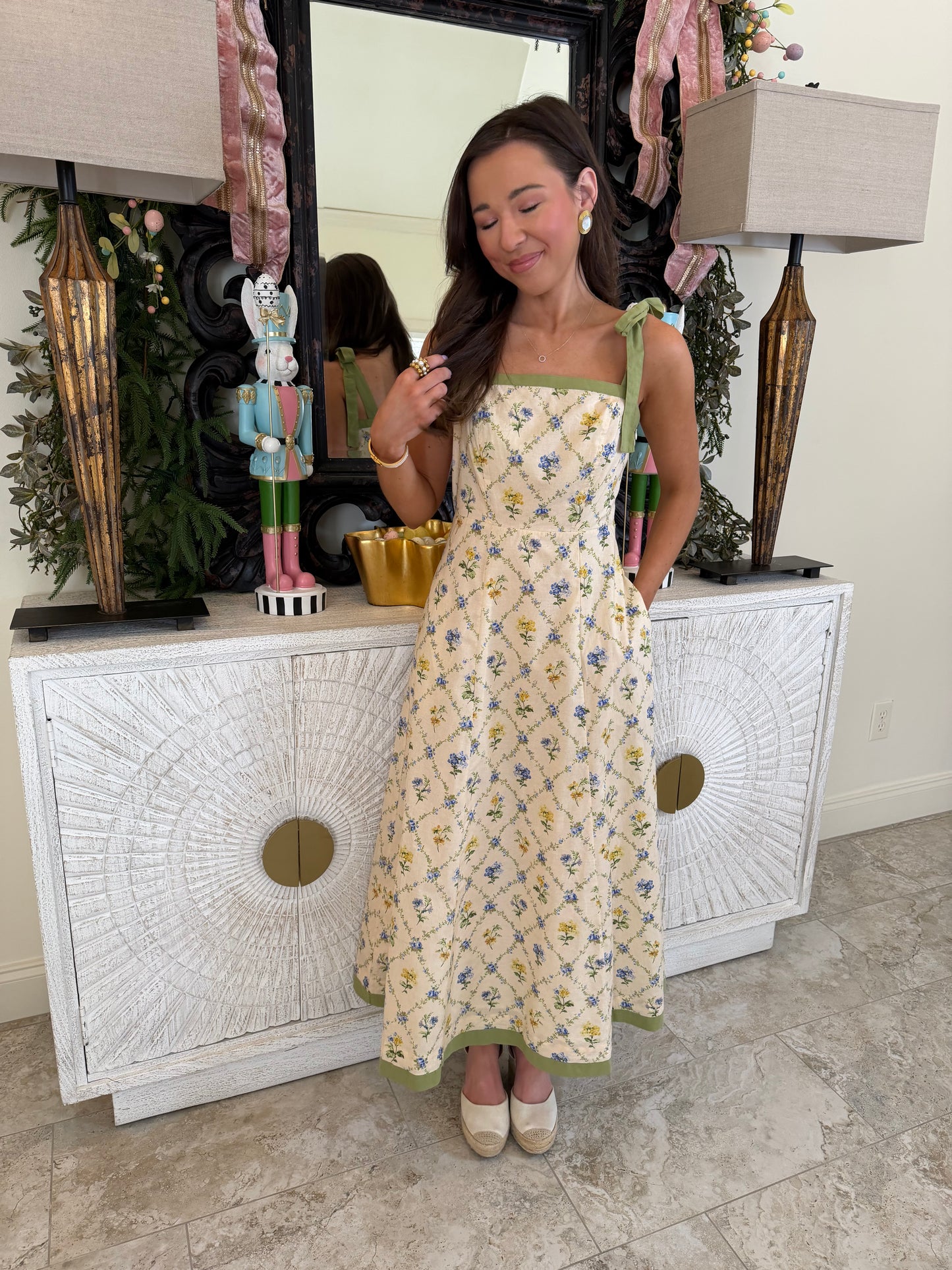 Amber Tie Floral Dress