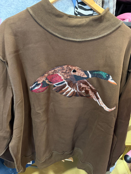 Duck Embroidered Mock