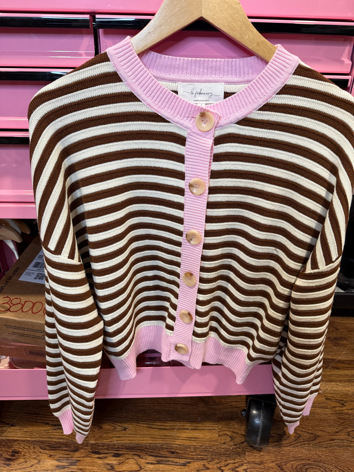 Pink Ella Striped Top