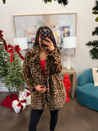 Long Cheetah Fur Coat