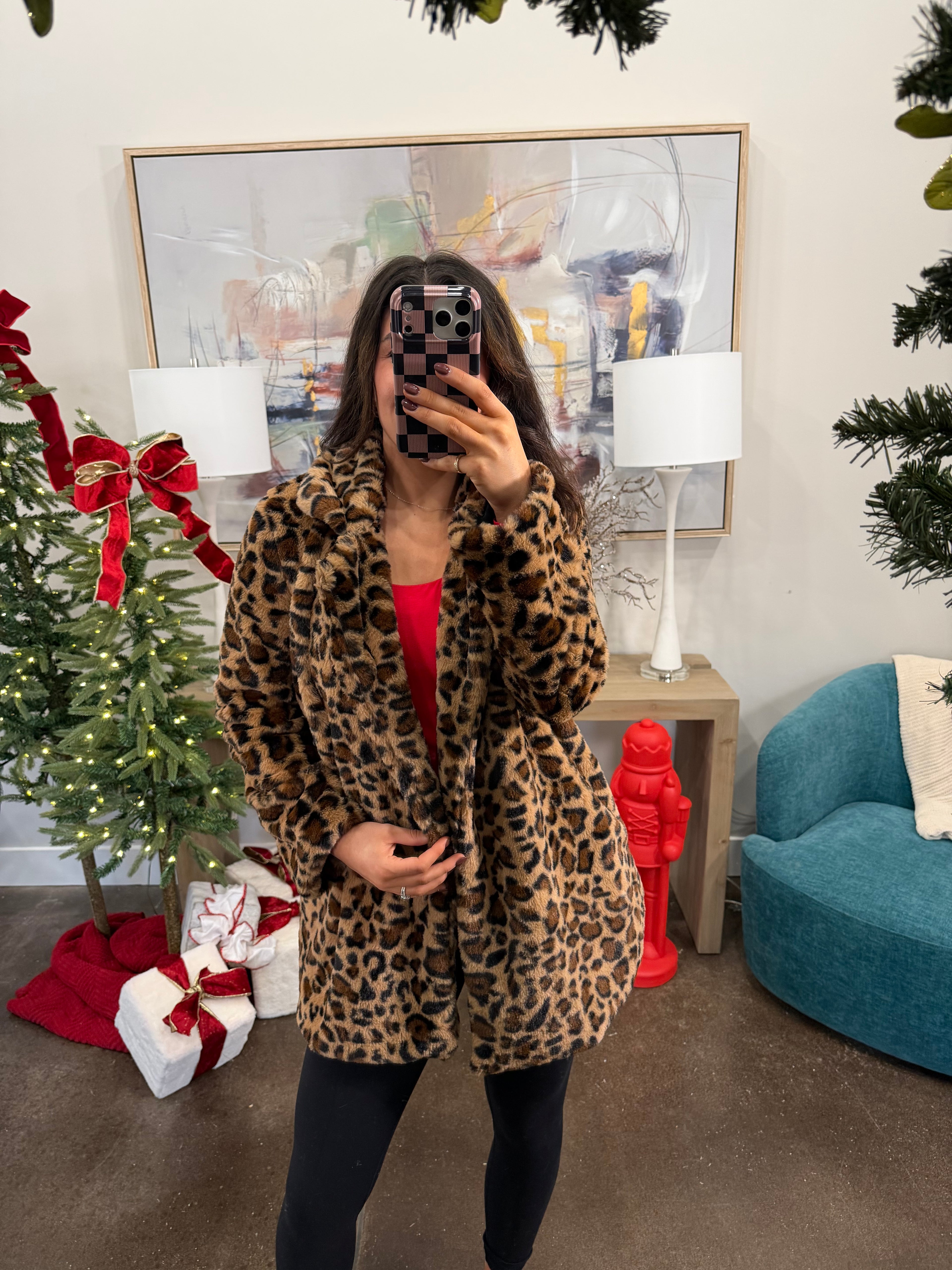 Long Cheetah Fur Coat