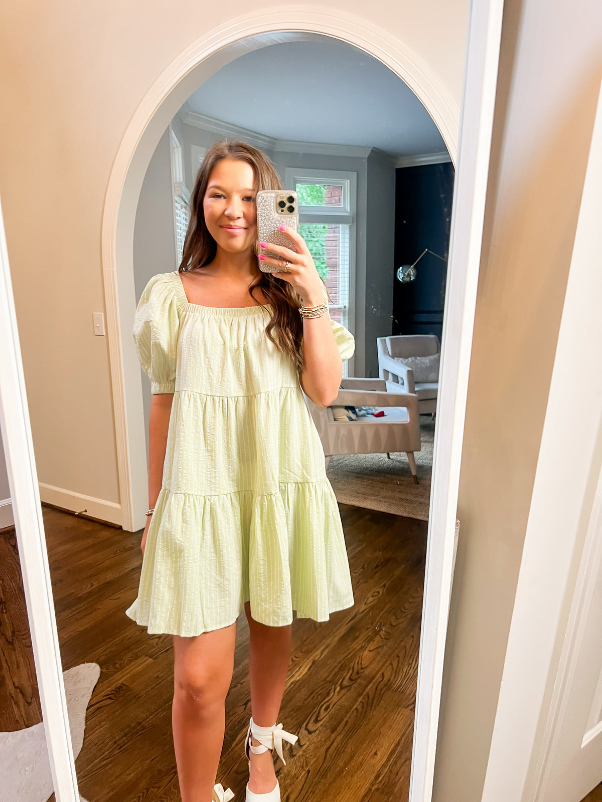 Green Striped Dress (Final sale)