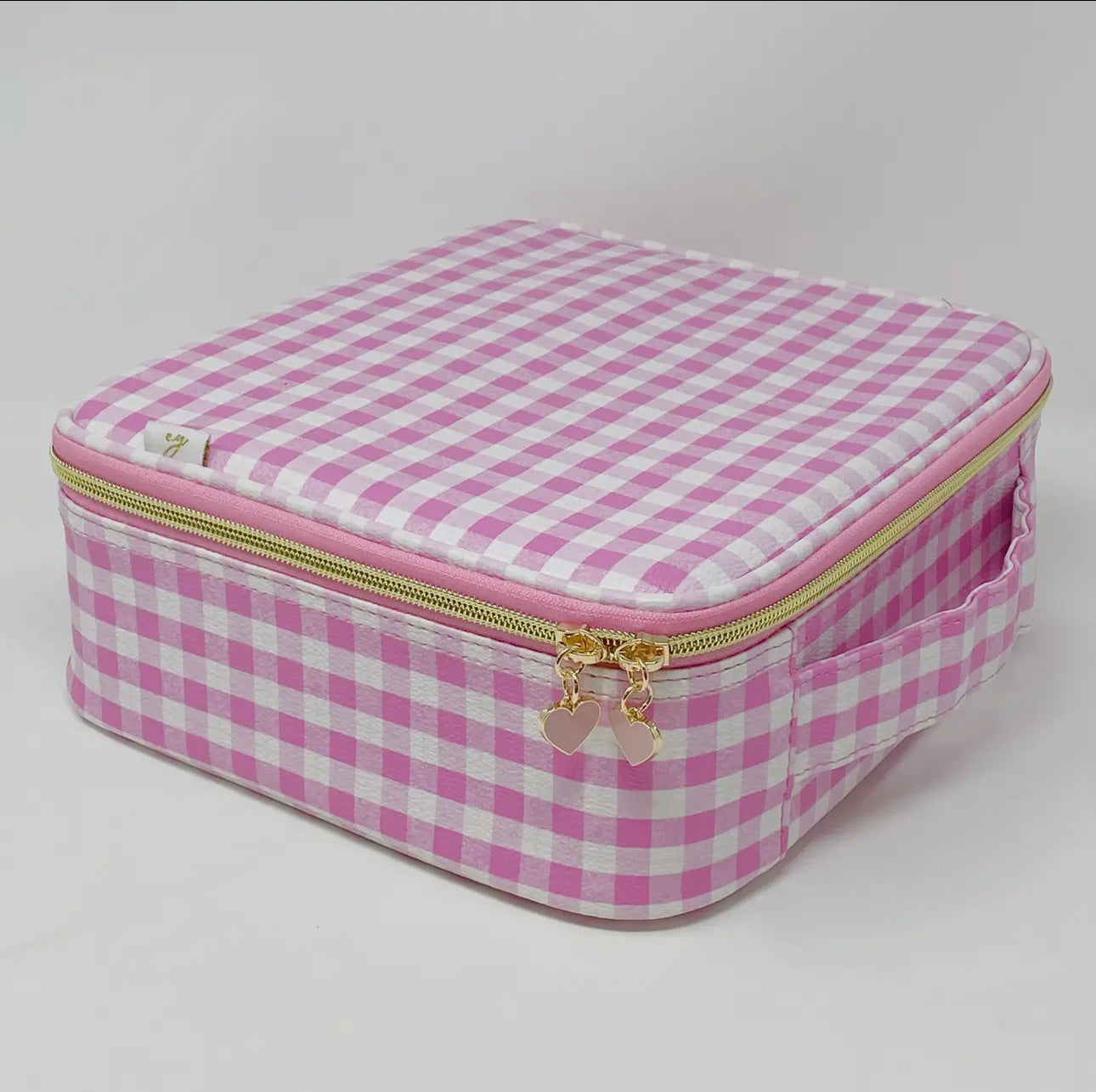 Pink Gingham Makeup Bag