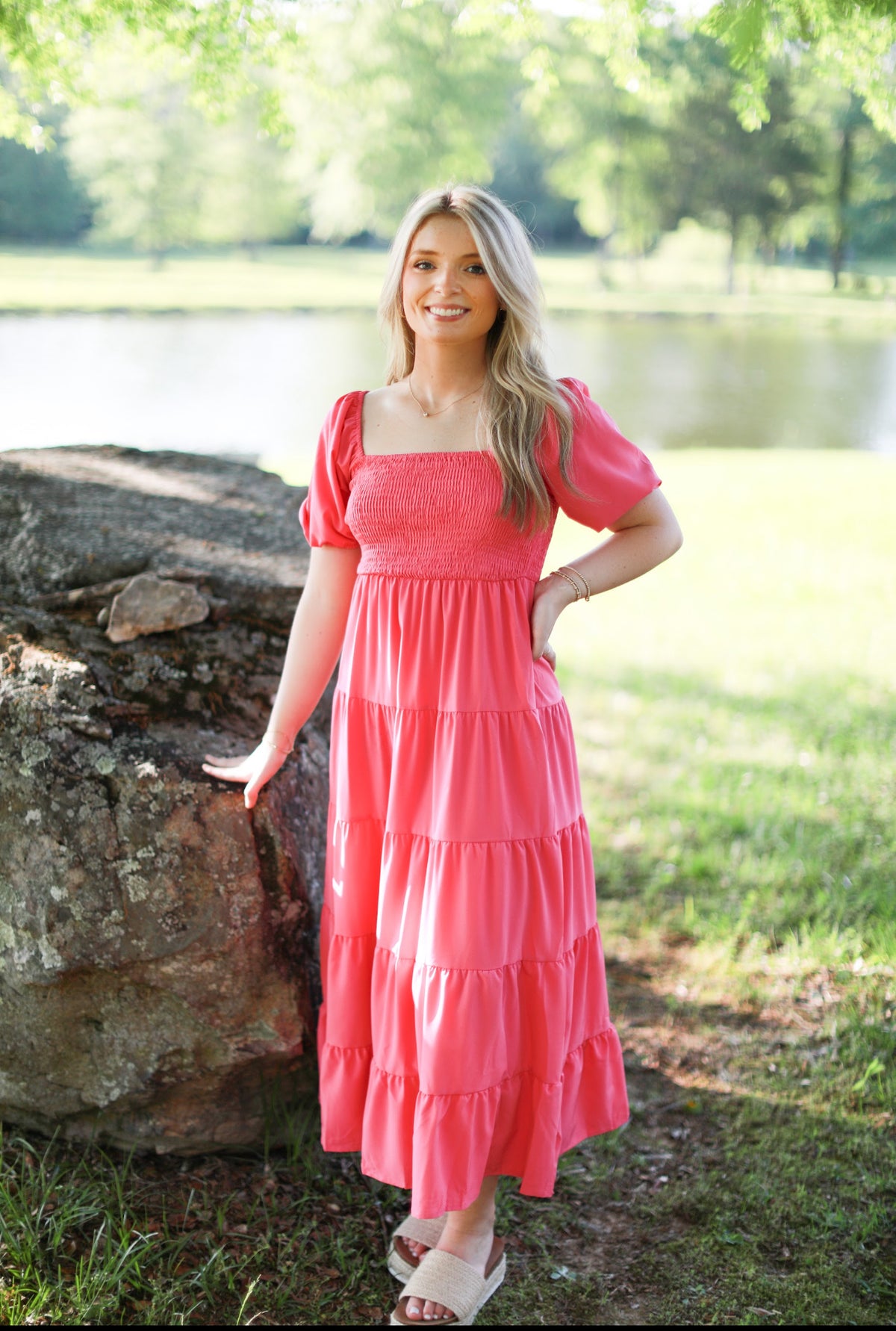 Pink Ruffle Midi (Final Sale)