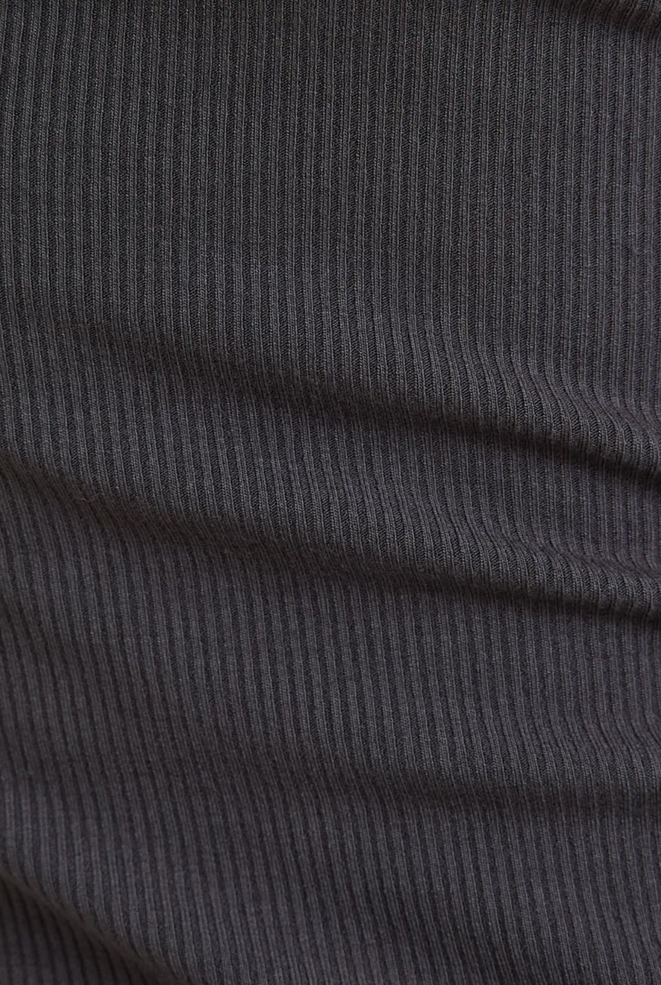 Charcoal Ribbed Tank