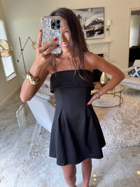 Black Strapless Event Dress