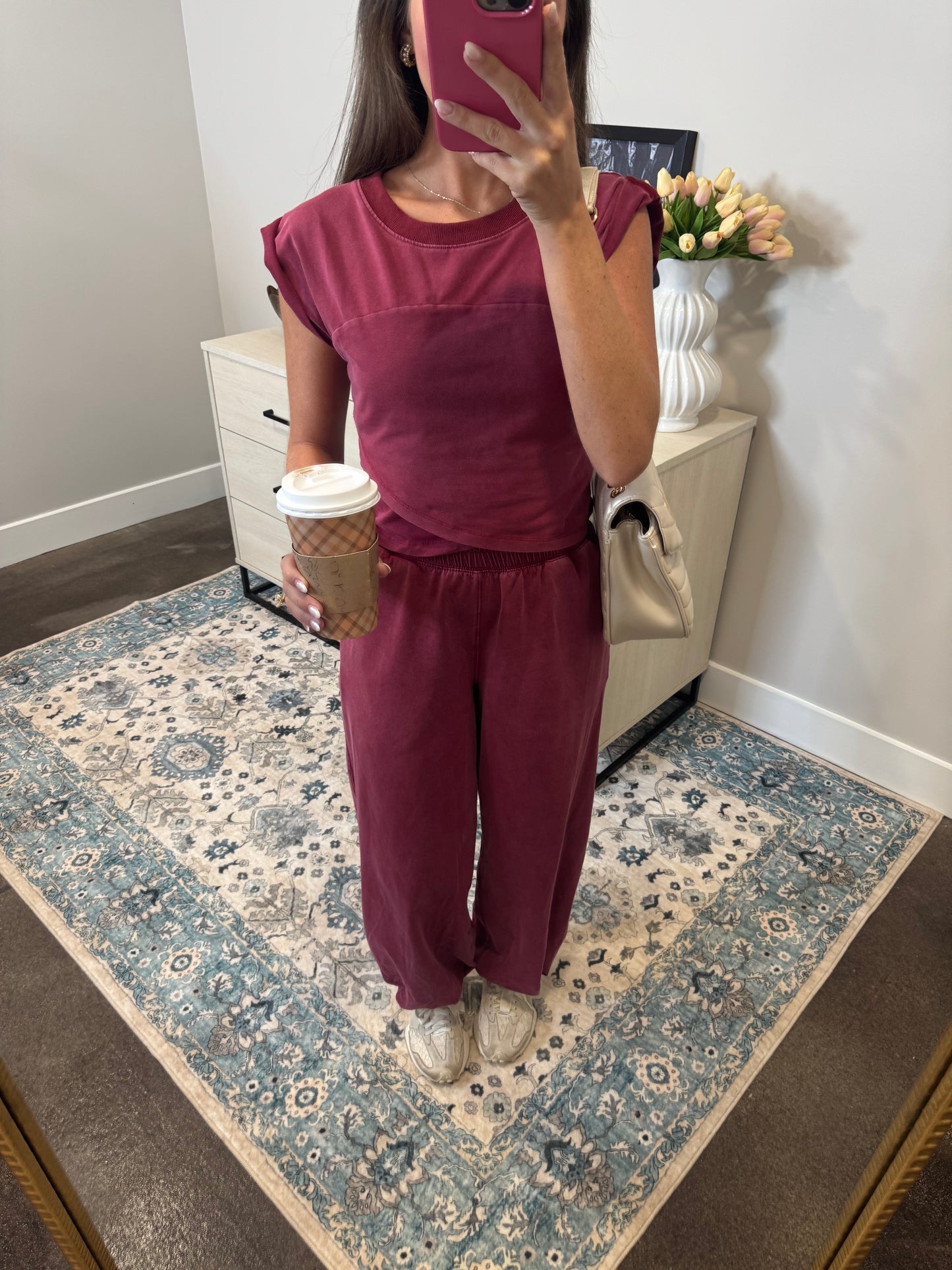 Maroon Sweat Set