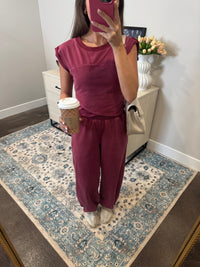 Maroon Sweat Set