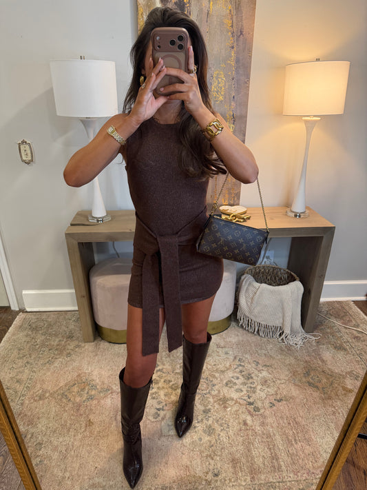 Brown Sweater Dress