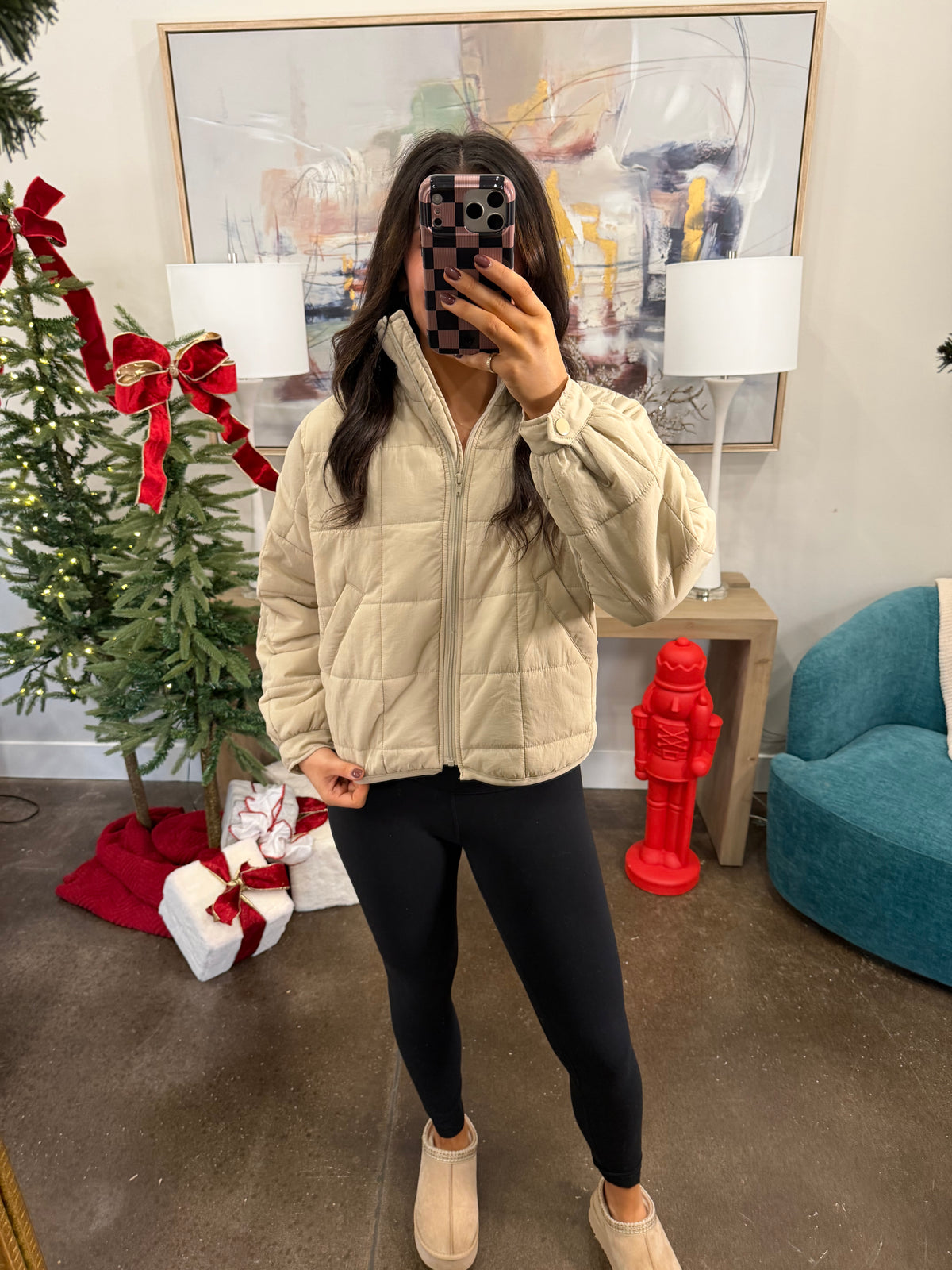 Tan Katie Puffer Jacket