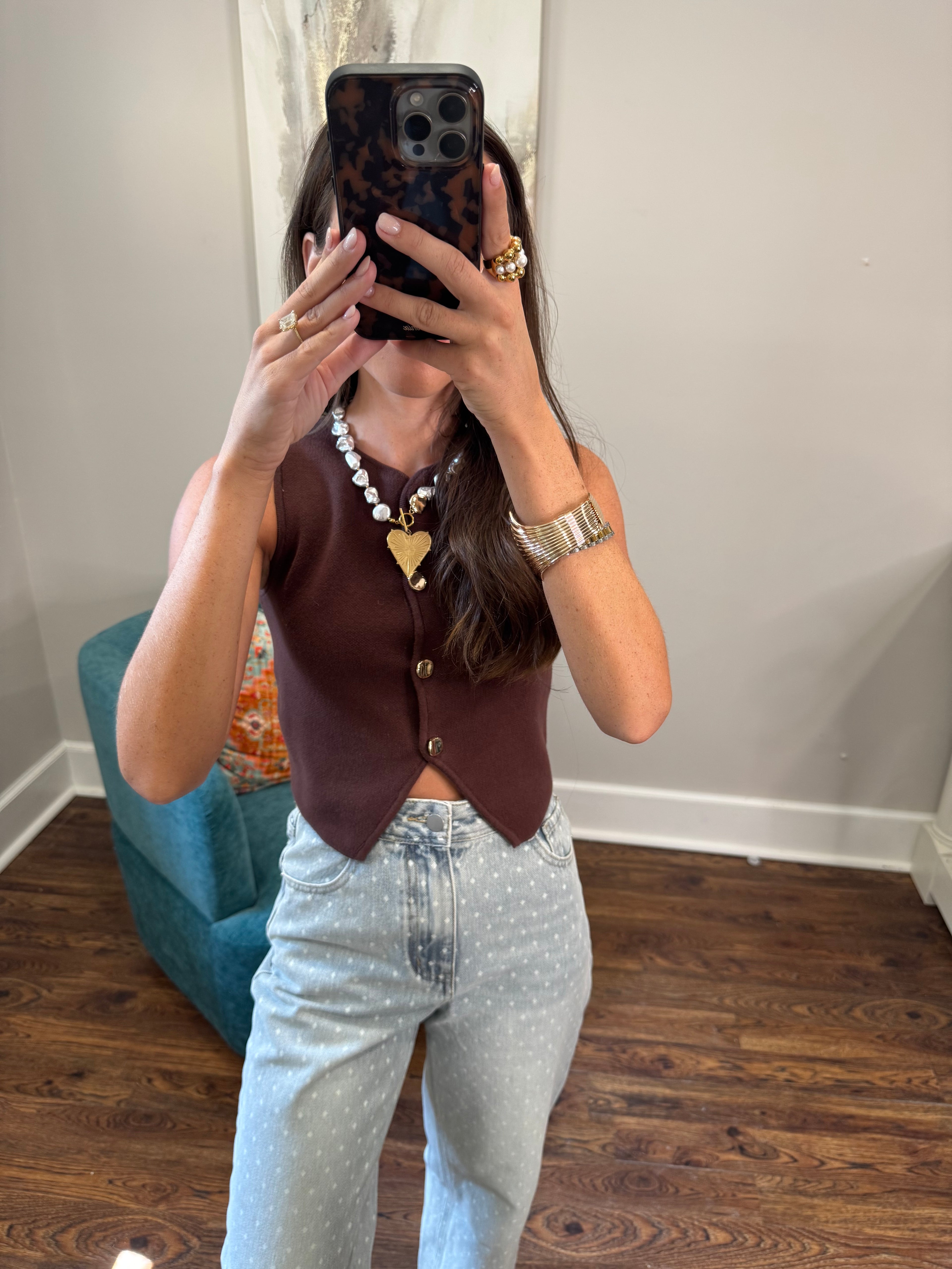 Miranda Mocha Sweater Top