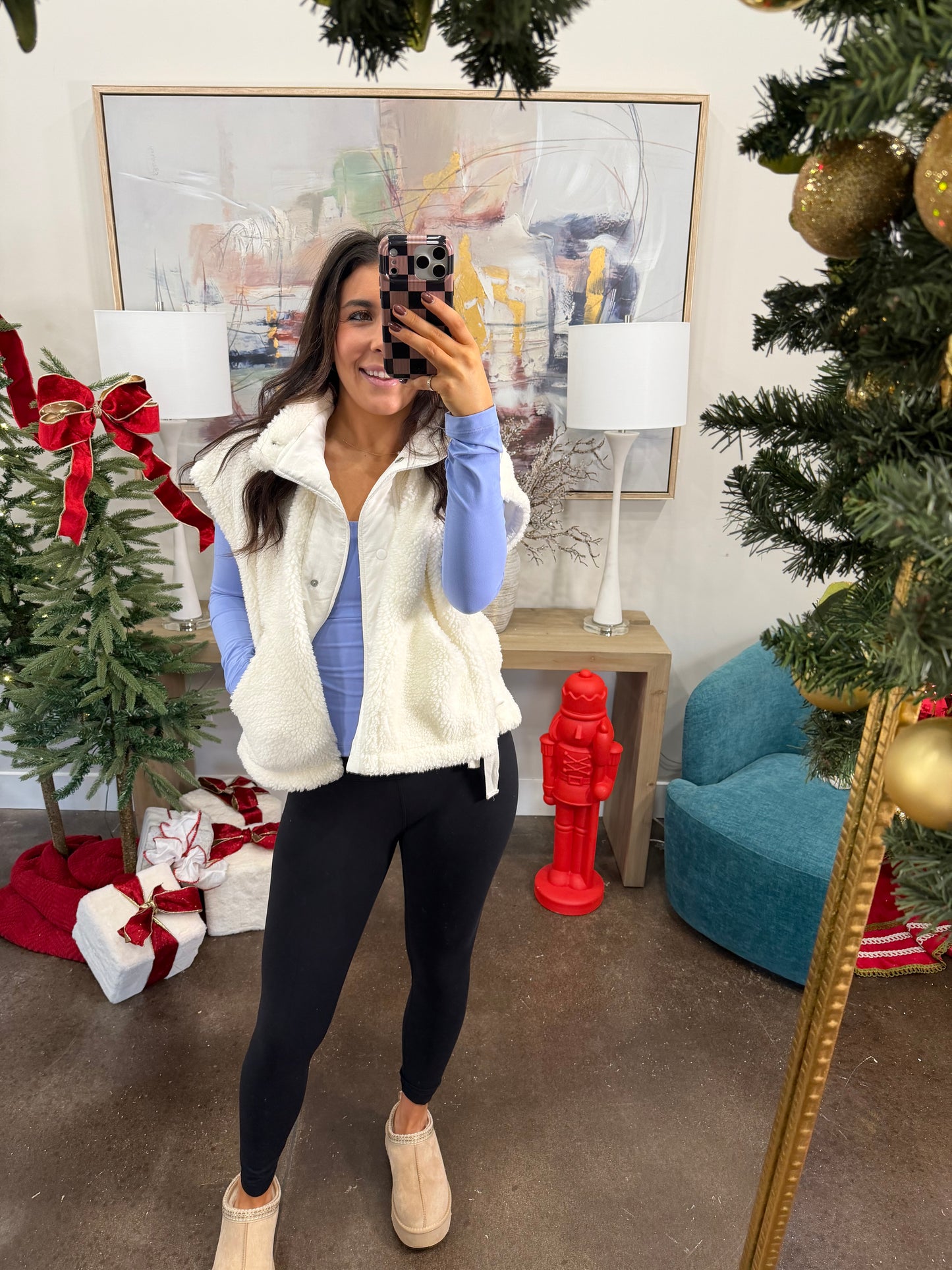 Blue Long Sleeve Top