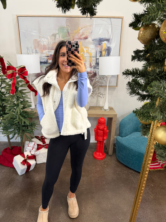 White Sherpa Vest