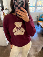Bear Bow Christmas Sweater
