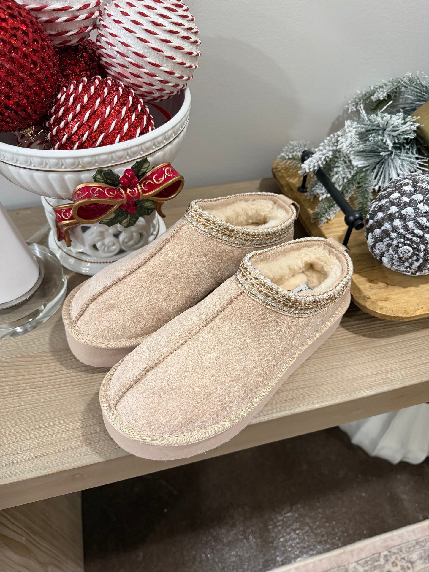 Tan Slippers