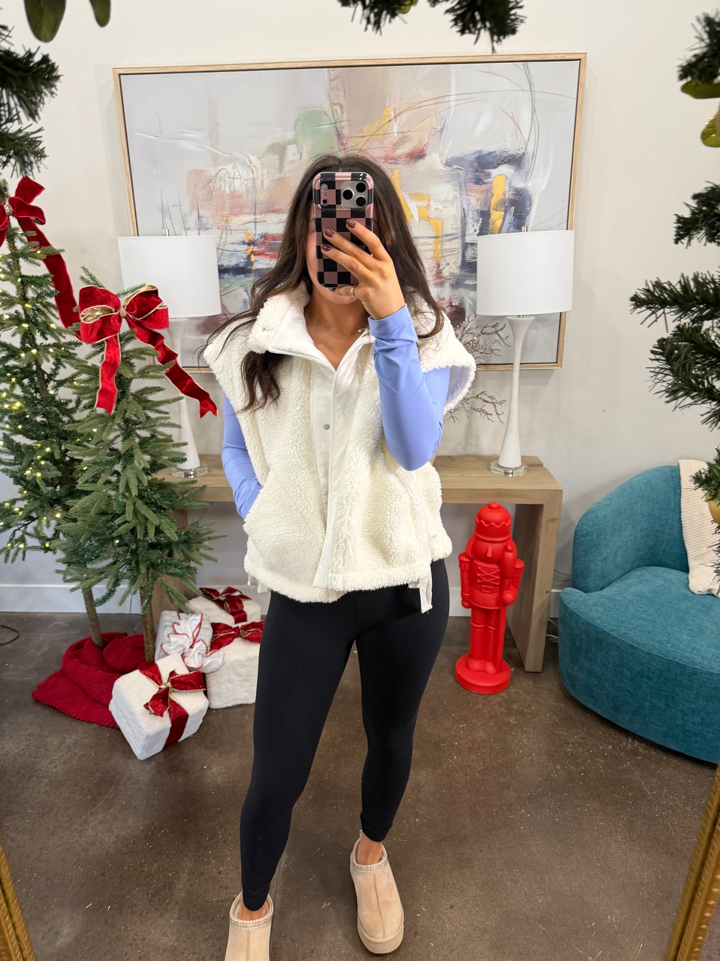 Blue Long Sleeve Top
