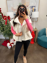 White Sherpa Vest