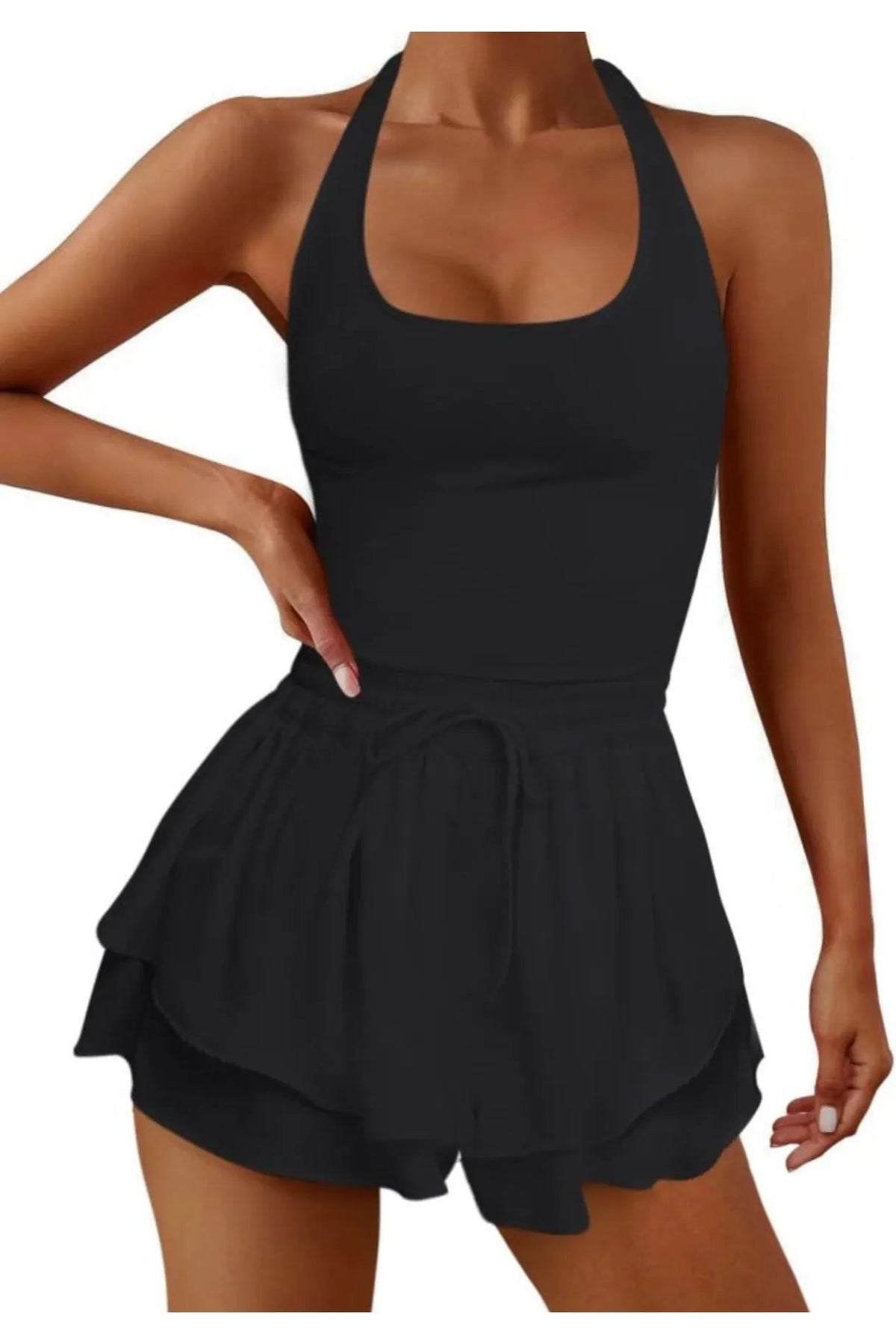 Blake Black Active Romper